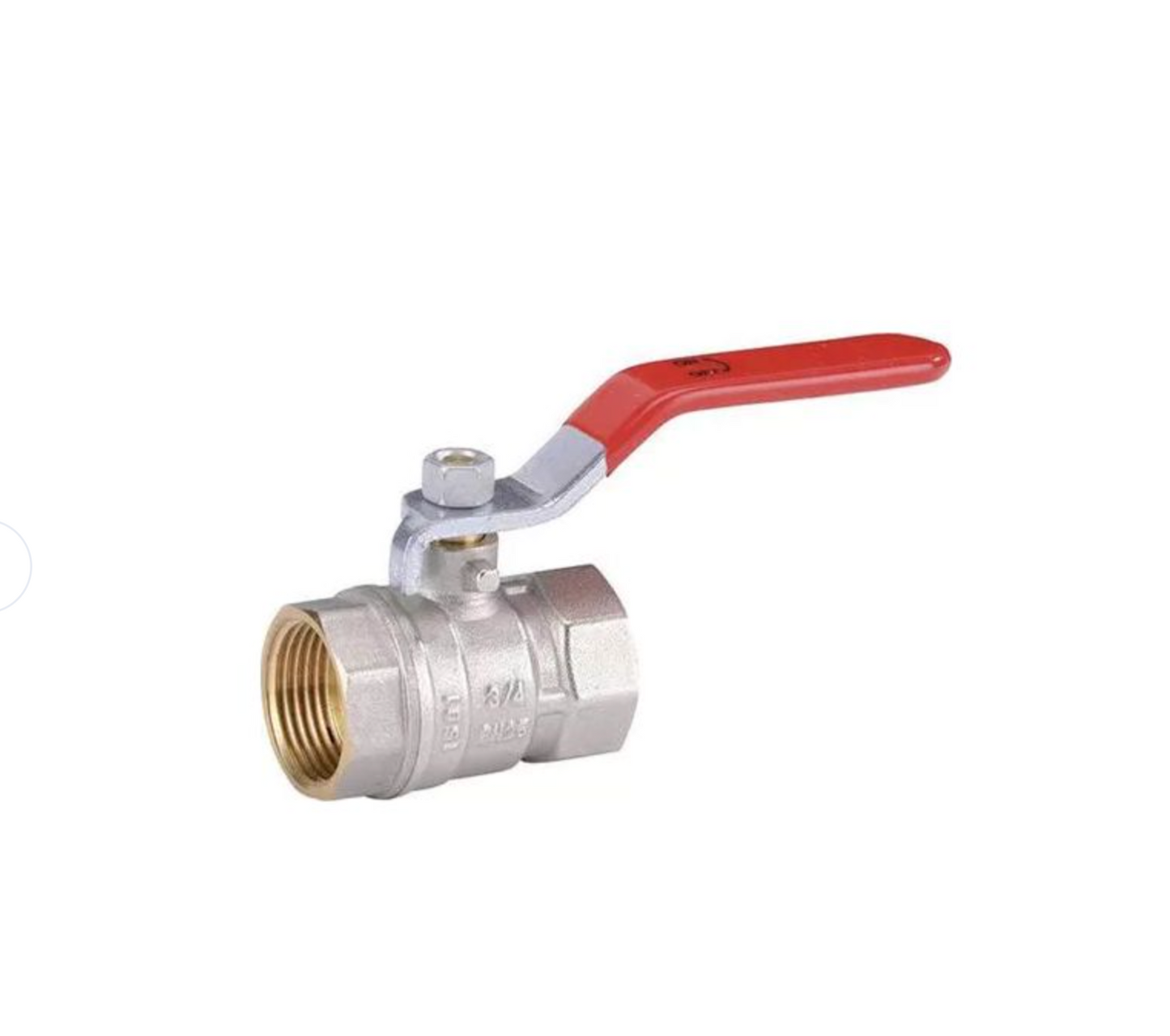 Sferaco - Brass ball valve titled 4MS 15S female female BSP red handle 3/4''