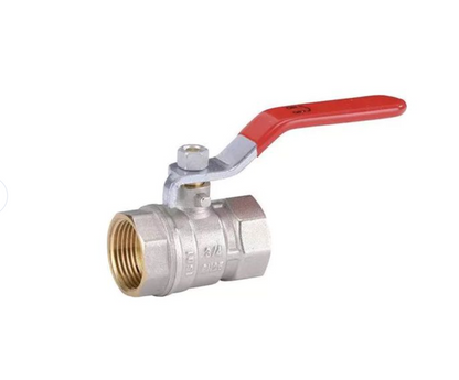 Sferaco - Brass ball valve 4MS 15S female female BSP red handle 1''