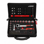 Valise outils Plombi'Box 51 pièces clé écrou robinet, douilles traversantes, embouts 1/4'